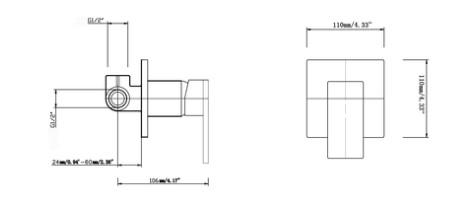 Axis Wall Mixer DRAWING Axis Wall Mixer