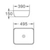Forma 495 Countertop Basin drawing Forma 495 Countertop Basin