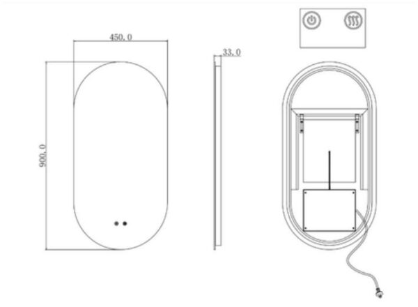 Halo Arch LED Mirror 460