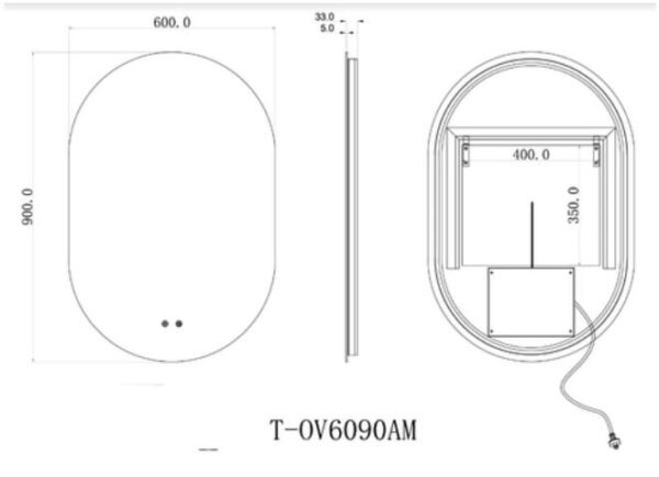 Halo Arch LED Mirror 600