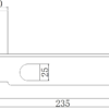 Linea hand towel rail 235 mm option